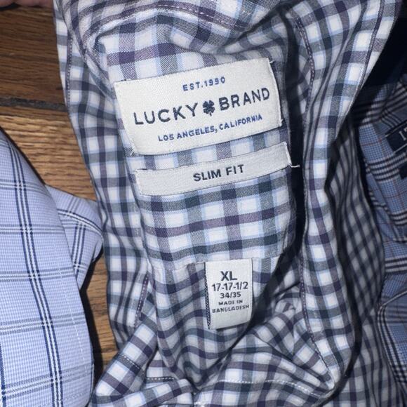 Lot Of 5 J.Crew & More Mens Oxford Slim Fit Button Up Long Sleeve Plaid Shirt - Picture 3 of 6